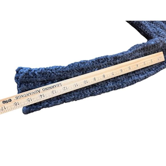 JAMES PERSE Los Angeles Charcoal Gray Open Weave Crochet Sweater Sz 2 Boho Chic - Picture 9 of 10